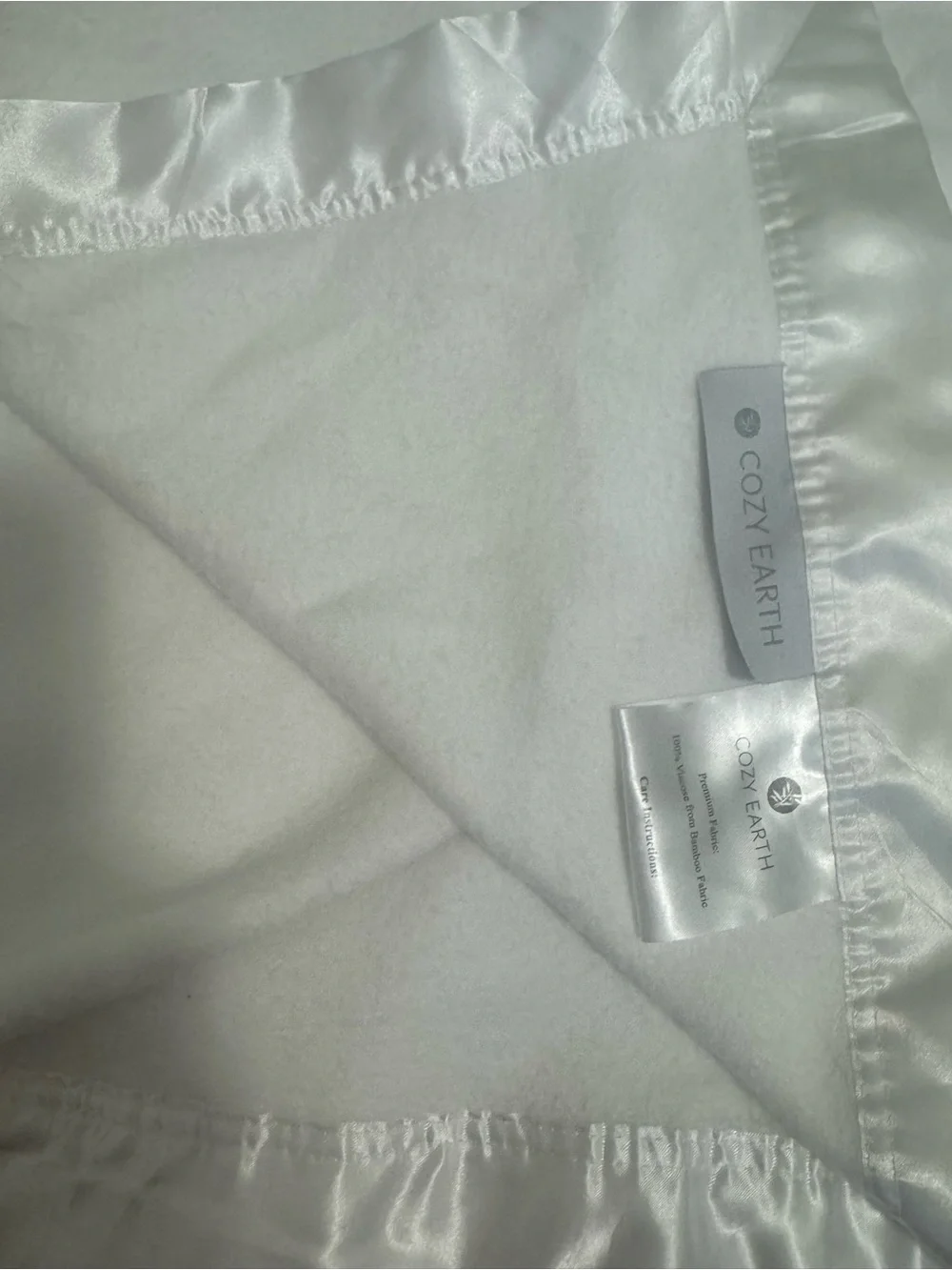 Bamboo Blanket Throw - White